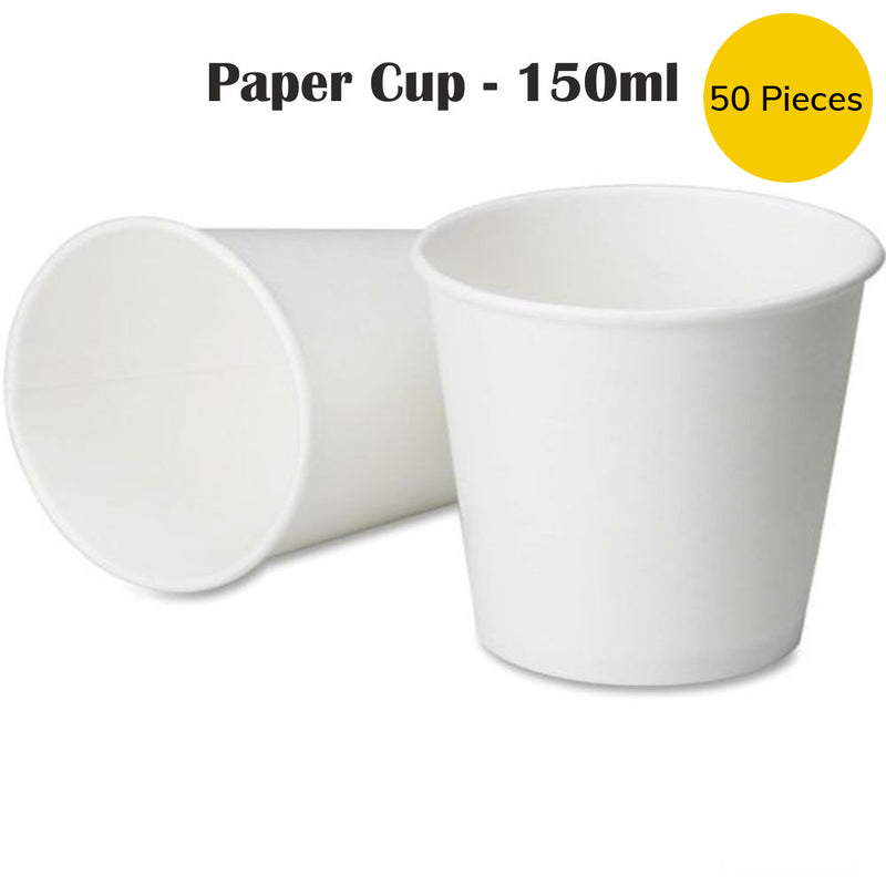 Disposable Paper Glass - 150 ml Pack of 50