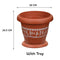 Ratan Varli Planter With Plate - No.3 1 Unit