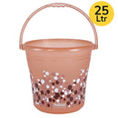 Ratan Plastic Frosty Bucket (Brown) - 25 Litres 1 Unit