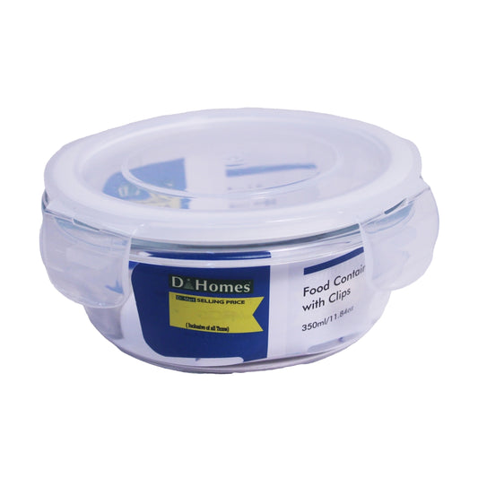 D Homes Glass Container Round - 350 ml 1 Unit