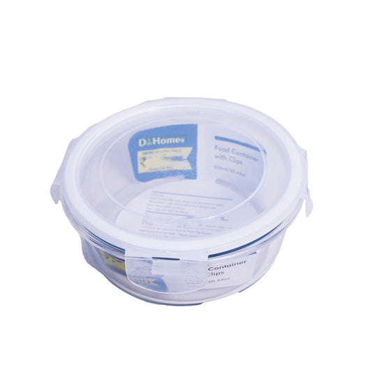 D Homes Glass Container Round - 900 ml 1 Unit