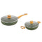 Kitchnstuff Granito Ceramic Cookware Set (Olive Green) - 3 Pieces 1 Unit