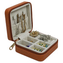 Karv Zipper Closer Faux PDM Leather Jewellery Box - Medium (Tan) 1 Unit