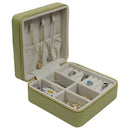 Karv Zipper Closer Faux PDM Leather Jewellery Box - Medium (Green) 1 Unit