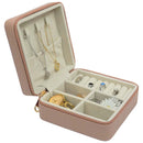 Karv Zipper Closer Faux PDM Leather Jewellery Box - Medium (Peach) 1 Unit