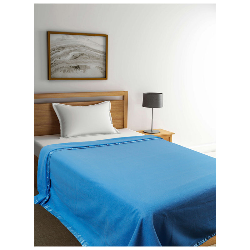 Raymond Home Solid Single Blanket 270 GSM - Sky Blue 220x160 cm