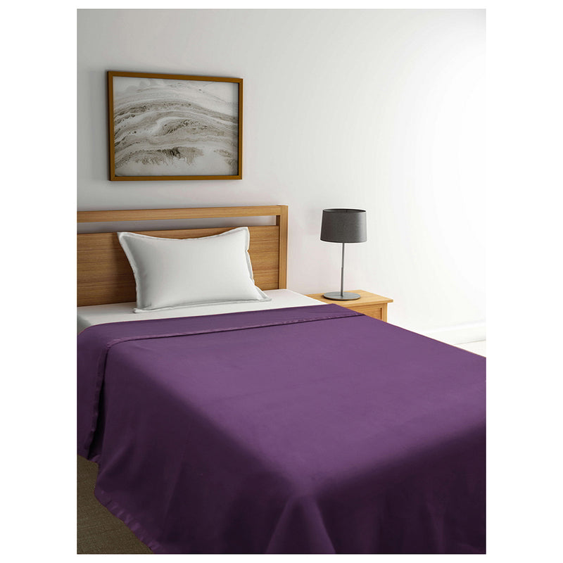 Raymond Home Solid Single Blanket 270 GSM (Purple) 220 x 160 cm 1 Unit