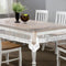 VAA Dining Table cover With White Lace - 6 Seater (54x78 Inches) Transparent 1 Unit