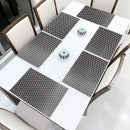 VAA PVC Zigzag Dining Table Mat (Black) - Set of 6 1 Unit