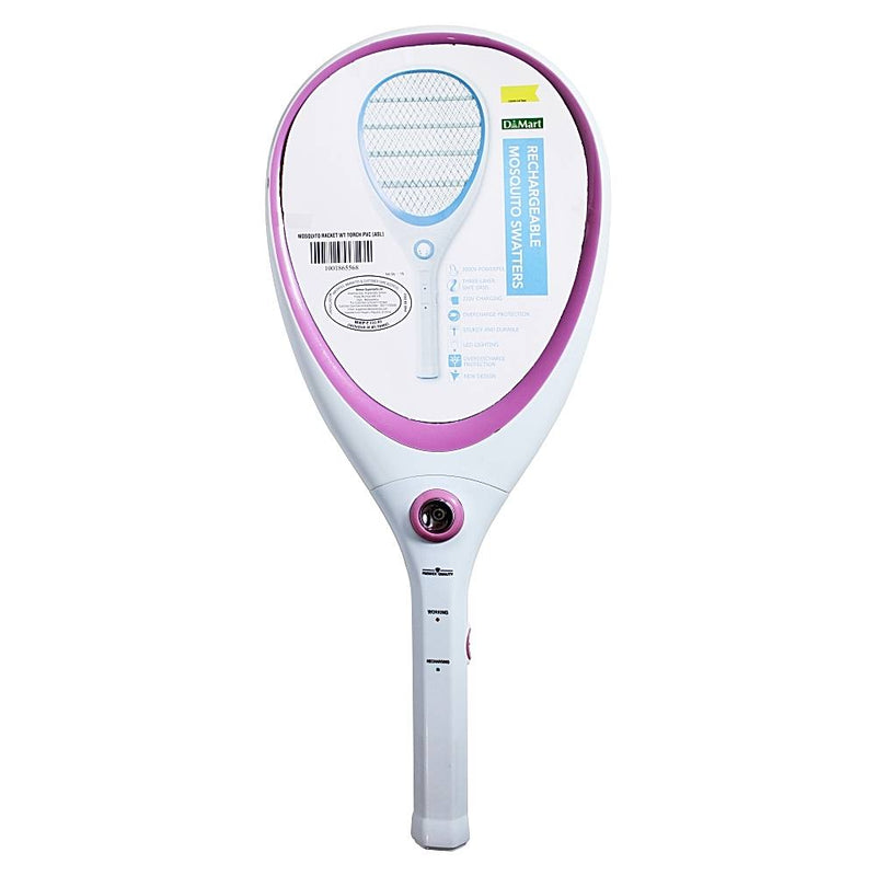 D Homes Rechargeable Mosquito Racket With Torch 1 Unit