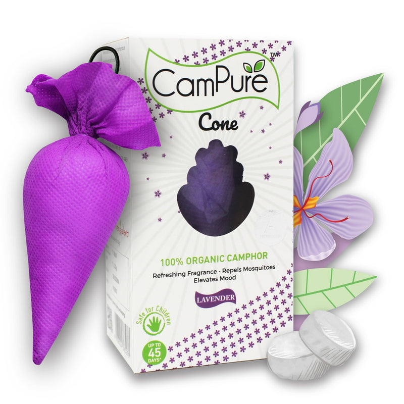 Mangalam Campure Camphor Cone - Lavender 60 gms