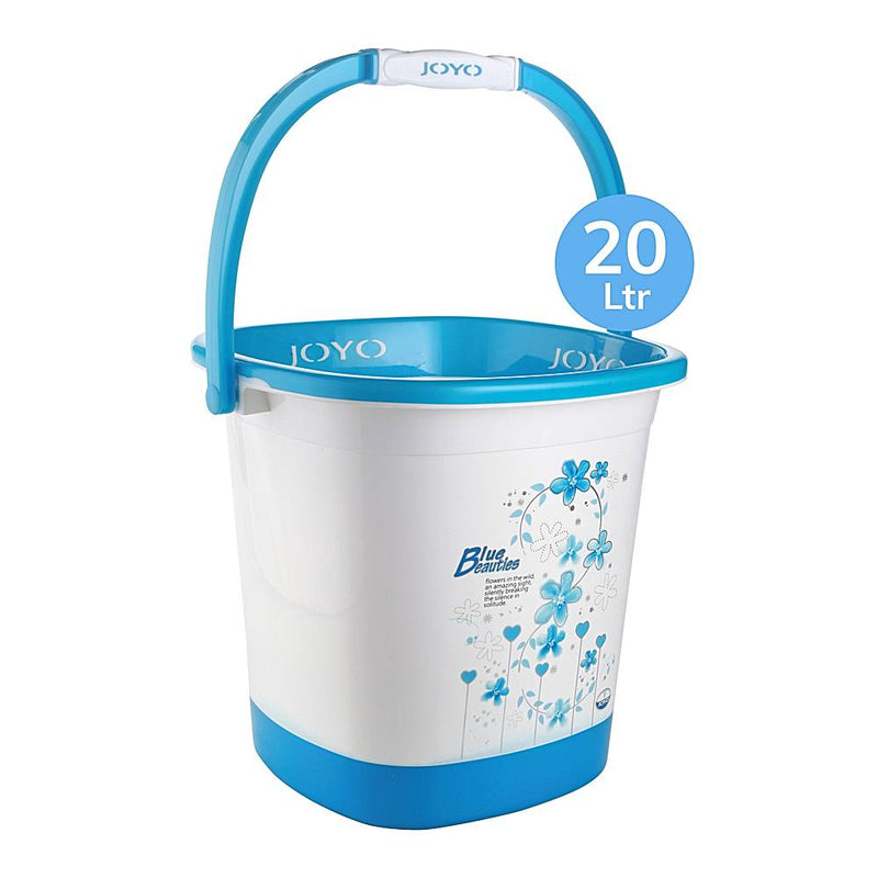 Joyo Better Printed Home Square Bucket - Blue 20 Litres