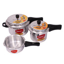 Pigeon Favourite Aluminium Pressure Cooker (2 L+ 3 L+ 5 L) 1 Unit