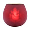 Glass Ganesh Flicker Votive Candle Holder - Red 1 Unit