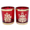 Laxmi & Ganesh Ji Glass Tea Light Candle Holder Pack of 2