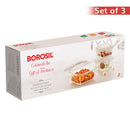 Borosil Klip N Store Square Glass Container Set of 3