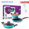 Borosil Festive Glory Non Stick Cookware Set - Blue 3 Pieces