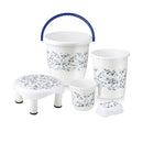 Joyo Plastic Bathroom Set (Blue) - Set of 5 1 Unit