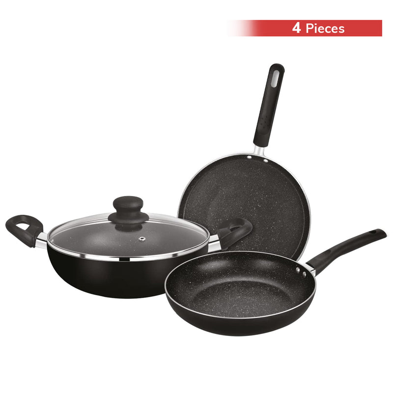 Bergner Stone Plus Non Stick Cookware Set 4 Pieces