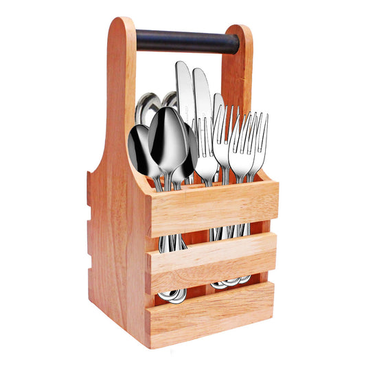 KVG Deluxe Rubber Wood Cutlery Stand 1 Unit