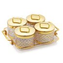 SKI Plastic Diamond Dry Fruit Tray Set 4 Pieces