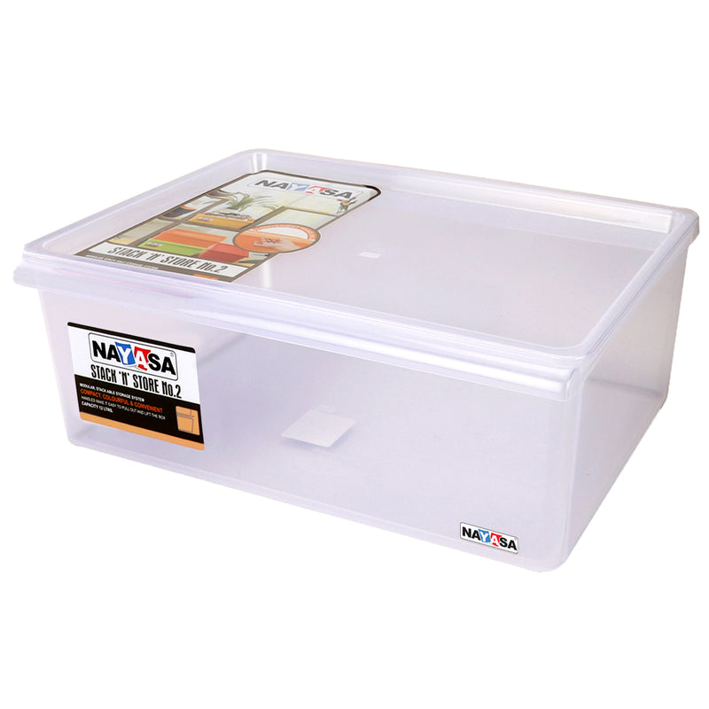 Nayasa Stack & Store Multipurpose Storage Box - Transparent 1 Unit