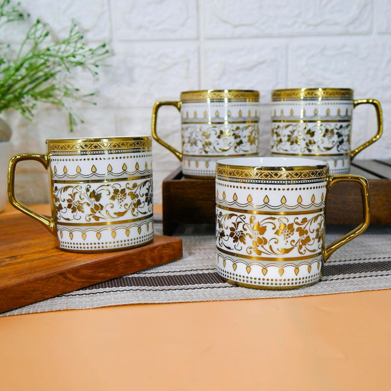 Femora Ceramic Sage Tea Cup Set - 160 ml (4 Pieces) 1 Unit