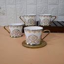 Femora Ceramic Vinyl Tea Cup Set - 160 ml (4 Pieces) 1 Unit