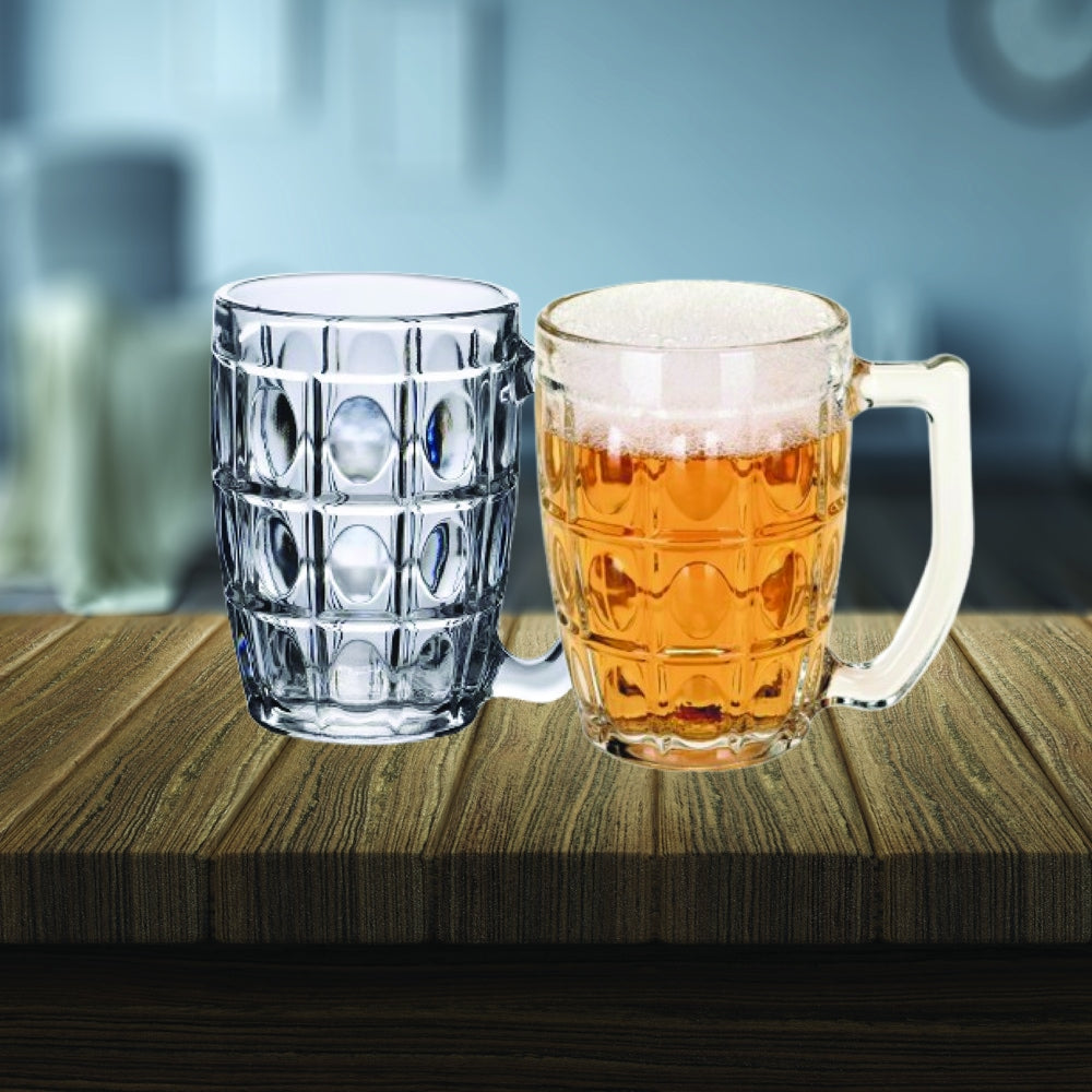 Yera Beer Mugs (BM12O) - 380 ml (2 Pieces) 1 Unit