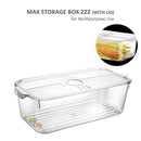 Jaipet Max 222 (Medium) Storage Box With Lid - Transparent 1 Unit