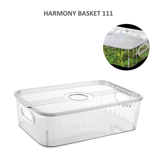 Jaipet Harmony 111 (Small) Basket With Lid - Transparent 1 Unit