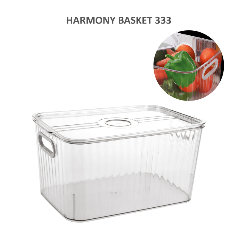 Jaipet Harmony 333 (Large) Basket With Lid - Transparent 1 Unit