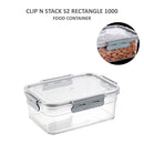 Jaipet S2 Clip & Stack Storage Box (Grey) - 1 Litre 1 Unit