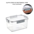 Jaipet S2 Clip & Stack Storage Box (Grey) - 1.5 Litre 1 Unit