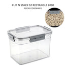 Jaipet S2 Clip & Stack Storage Box (Grey) - 2 Litre 1 Unit