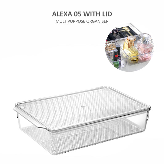 Jaipet Alexa - 05 Multipurpose Organiser With Lid (Transparent) 1 Unit