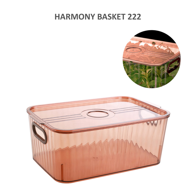 Jaipet Harmony 222 (Medium) Basket With Lid - Brown 1 Unit