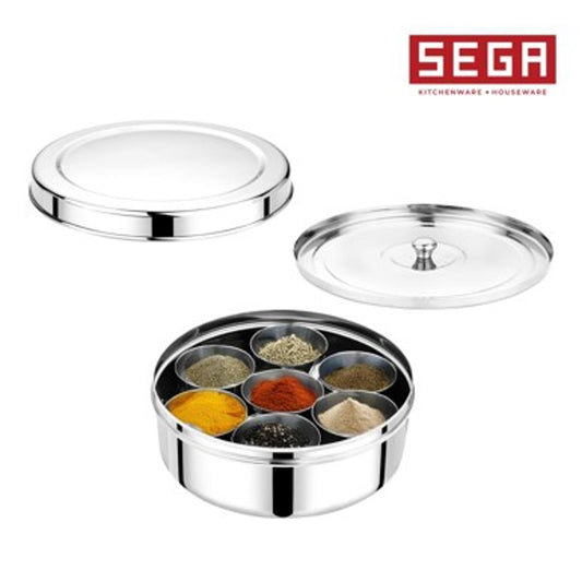 SEGA Stainless Steel Single Ring Masala Dabba (Size - 11) 1 Unit