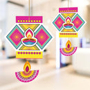 JB Homes Happy Diwali Paper Hanging Kandeel Diya (HG 3116 B) - 10 Pieces 1 Unit