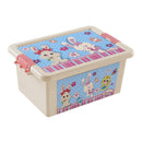 Unica Bunny Print Storage Box (Ivory & Coral) - 7.2 L 1 Unit