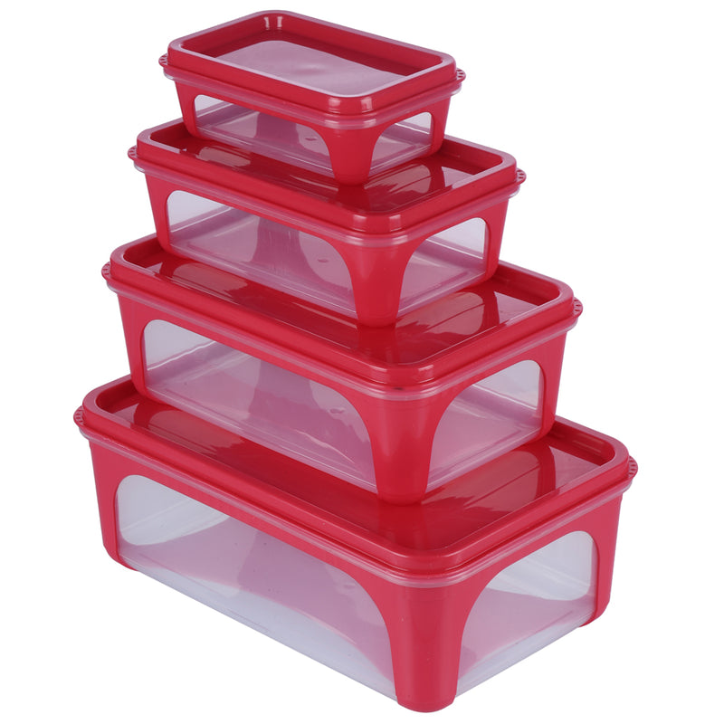 Unica 2K Rectangular Storage Container (Magenta) - Set of 4 1 Unit