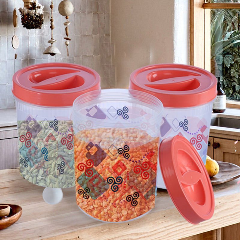 Unica Multipurpose Storage Canister (Coral) - 1.75 L (Set of 3) 1 Unit