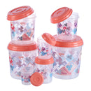 Unica Splendido Multipurpose Storage Container (Coral) - Set of 7 1 Unit