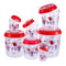 Unica Splendido Multipurpose Storage Container (Red) - Set of 7 1 Unit