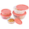 Unica Tenaz Round Bowl Container (Coral) - Set of 5 1 Unit