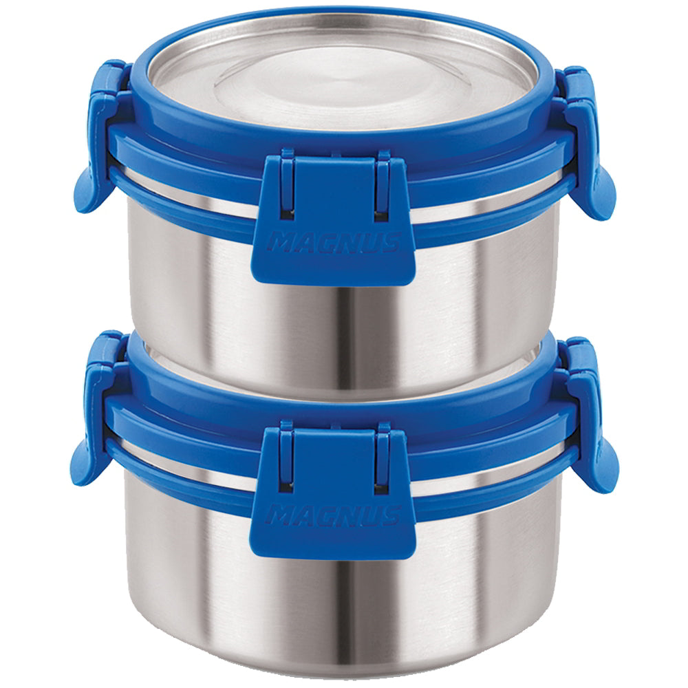 Magnus Deluxe Stainless Steel Container (300 ml) - 2 Pieces 1 Unit