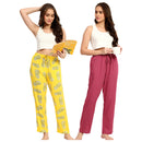 Urban Hug Women's Rayon Pyjamas (01) - Size S Set of 2