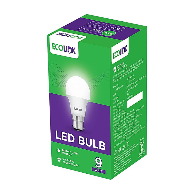 Ecolink Cool White B22 LED Bulb - Cool White 9 W