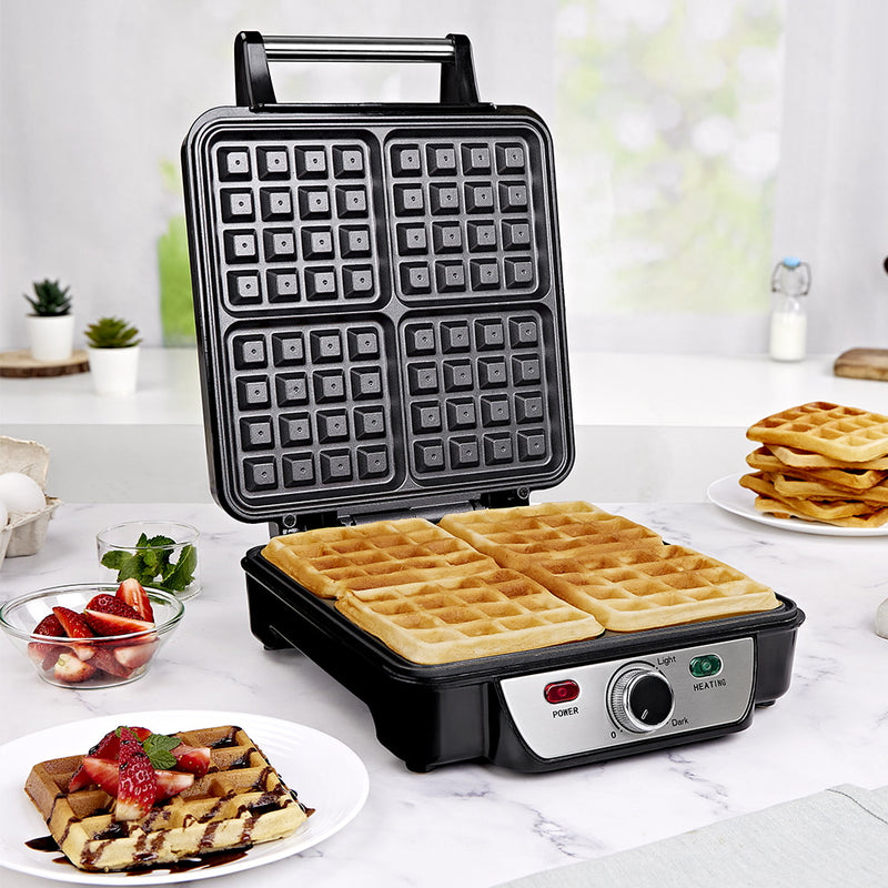 Borosil Jumbo 4-Slice Waffle Maker - Black 1 Unit