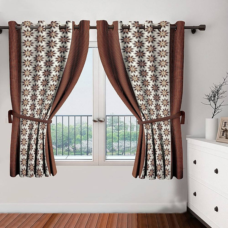 Cortina Crystal Window Curtain - Coffee 1 Unit